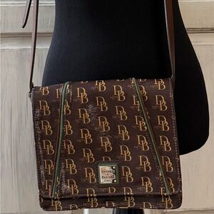 Dooney & Bourke Brown Logo Messenger Bag